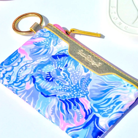 Lilly Pulitzer Top Zip ID Keychain Case - Picture 2 of 7